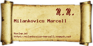 Milankovics Marcell névjegykártya